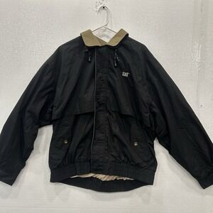 Vtg Turning Point CAT Jacket Brown Mens Medium Caterpillar #137